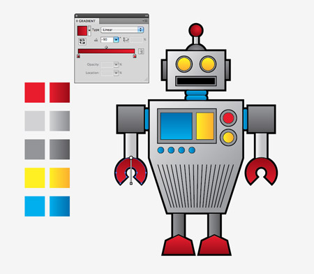 ترسیم یک ربات در ایلوستریتور